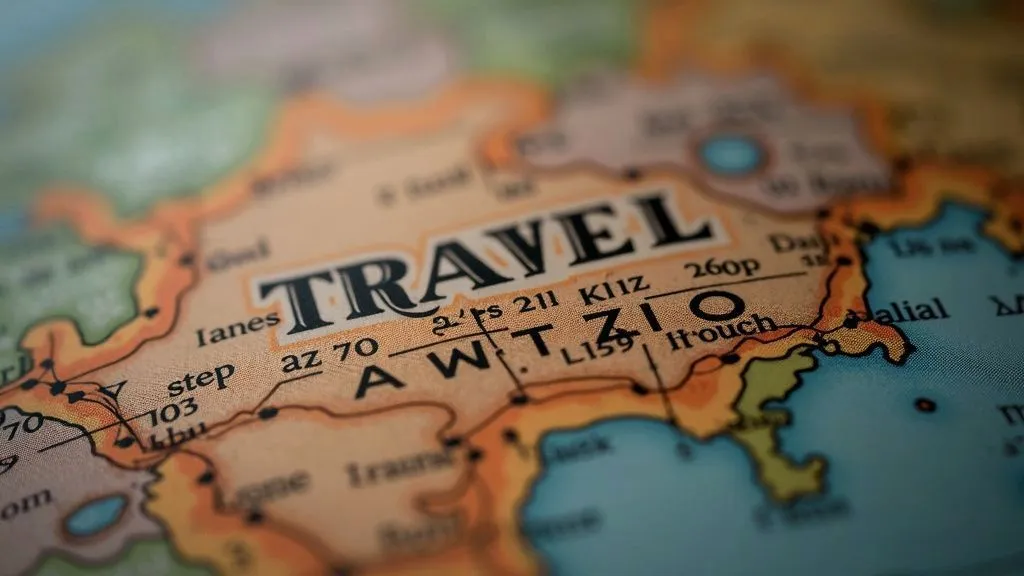 A traveler mapping out their journey with a globe and notebook